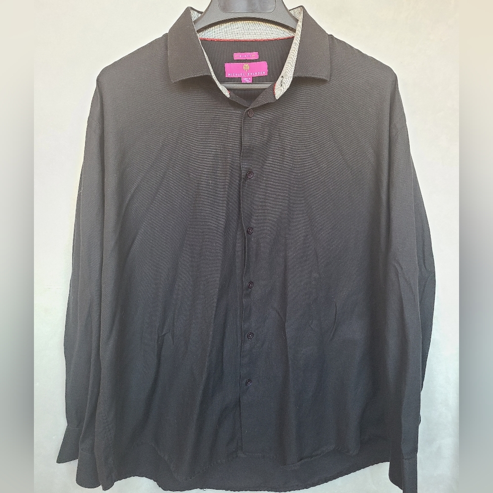 BLACK MICHAEL BRANDON BUTTON UP